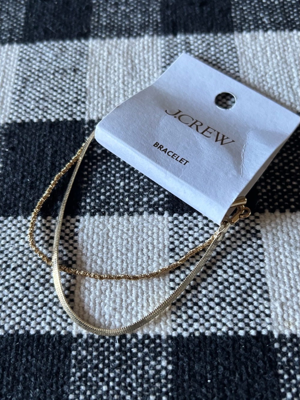 NWT J. Crew gold tone Rope chain bracelets set-of-two